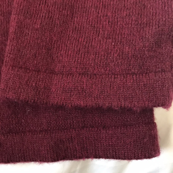 Brunella Gori Italian burgundy extrafine merino portrait collar sweater - Picture 3 of 6